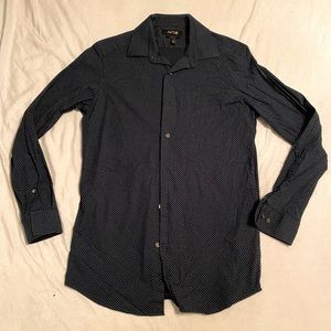 Navy slim fit Polka dot Dress shirt